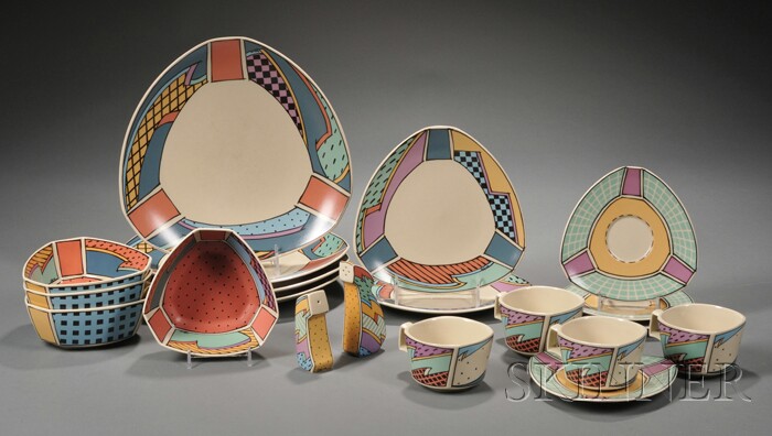 Appraisal: Rosenthal Dinner Service Design by Hafner Decorated earthenware Germany late