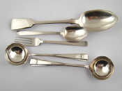 Appraisal: Silver flatware A christening spoon and fork set Sheffield a