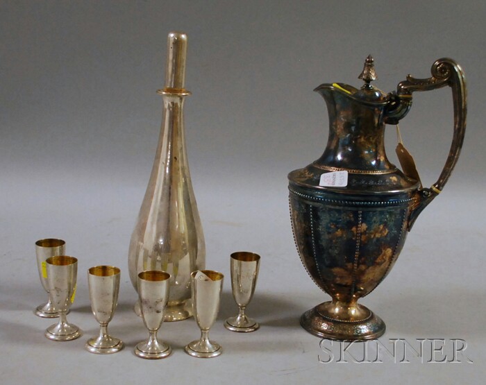 Appraisal: Redlich Company Sterling Silver Decanter and Six Cordials with a