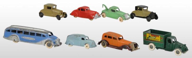 Appraisal: Lot of Tootsie Toy Die-Cast Vehicle Toys Description Pre-war Includes