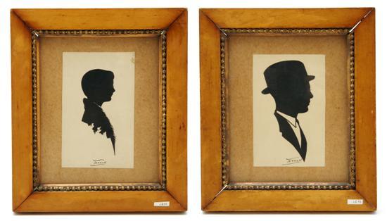 Appraisal: Group of Two Silhouettes Tenoch one depicting a gentleman the