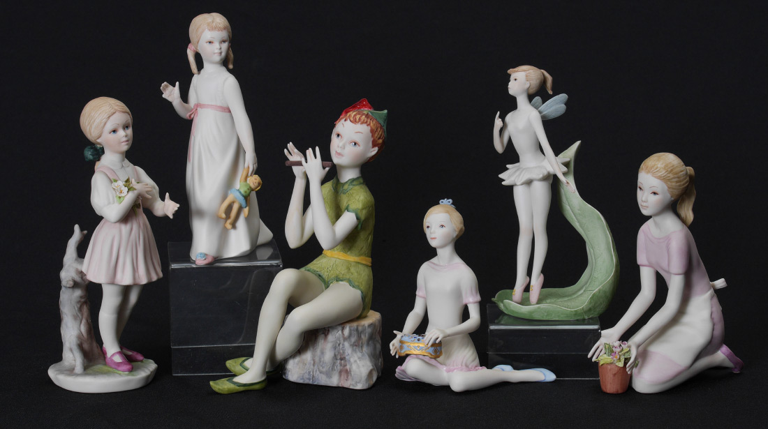 Appraisal: GROUP OF CYBIS PORCELAIN FIGURINES To include Peter Pan ''