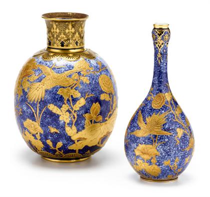 Appraisal: Two Royal Crown Derby Aesthetic Movement vases th century The