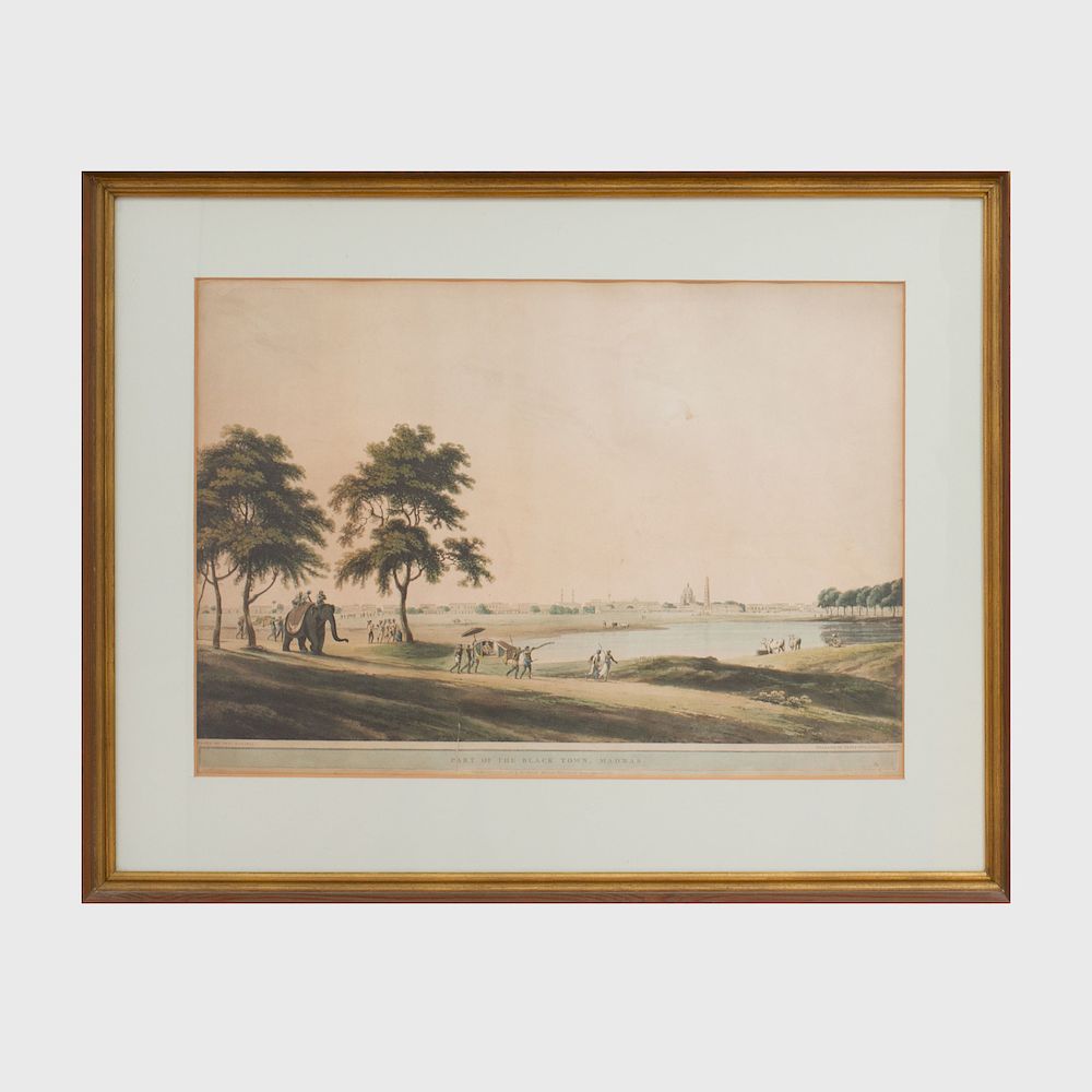 Appraisal: Thomas Daniell - Part of the Black Town Madras Aquatint