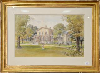 Appraisal: George Nattress - Victorian House and Landscape Philadelphia watercolor signed