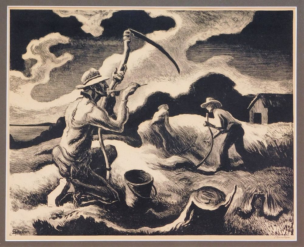 Appraisal: Thomas Hart Benton Island Hay Original Lithograph Thomas Hart Benton