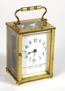 Appraisal: French carriage clock French carriage clock having a brass case