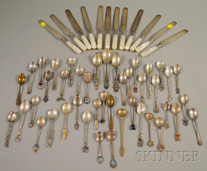 Appraisal: Set of Twelve Handel Bros Mother-of-pearl-handled Knives and a Group