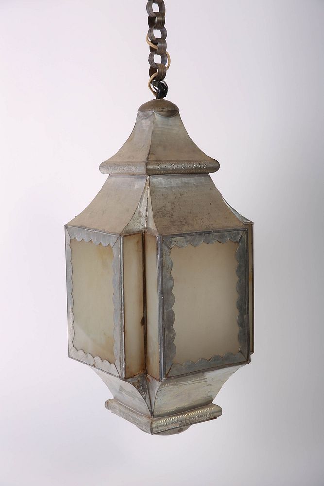 Appraisal: Hanging Tin Lantern ca Mexico Hanging Tin Lantern ca x