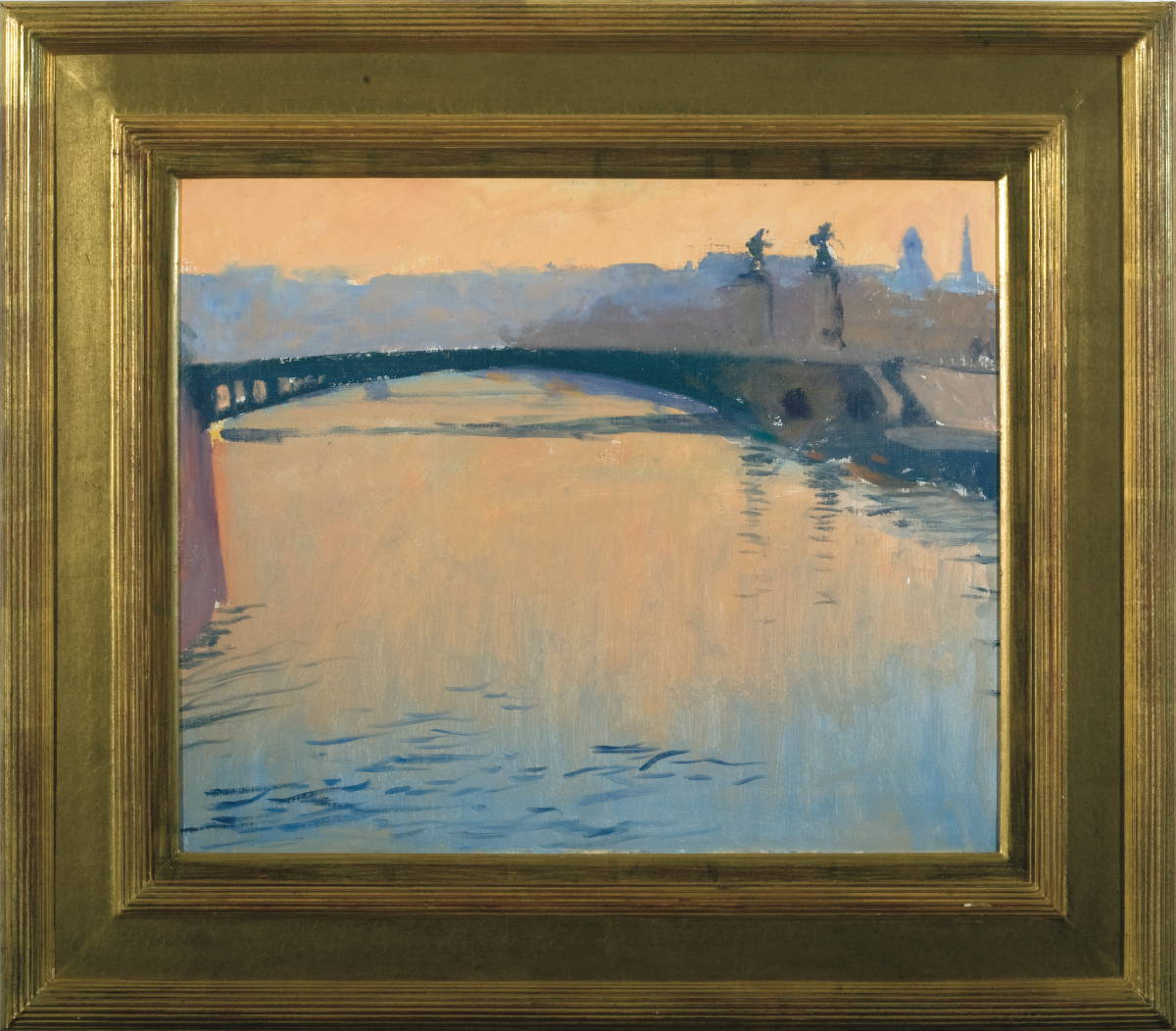 Appraisal: SUNSET ON THE RIVER SEINE ATTRIBUTED TO TOM DUNLEAVY ACT