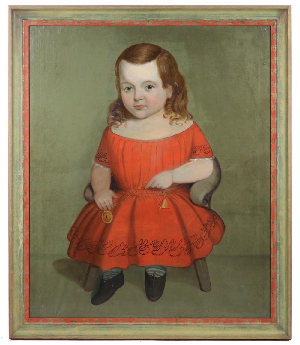 Appraisal: EARLY TH C PORTRAIT OF A CHILD BY AN AMERICAN