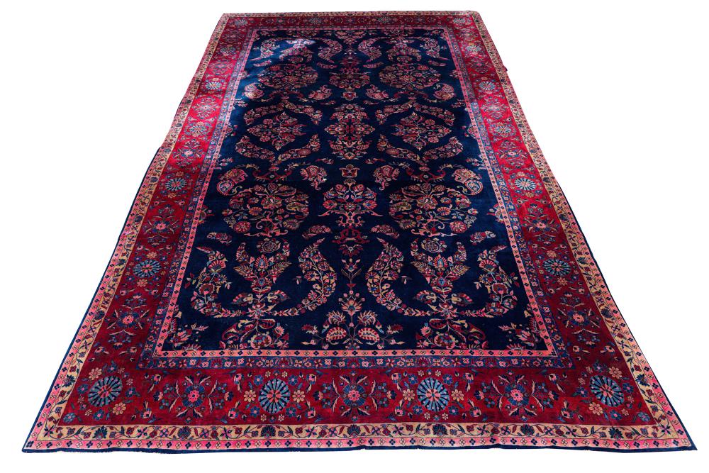 Appraisal: KASHAN WOOL CARPETCondition an area of low pile to one