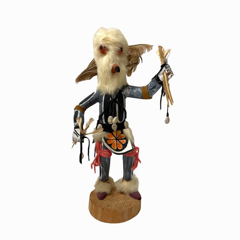 Appraisal: Vintage Owl Kachina Yazzie Vintage Owl Kachina Yazzie Signed Measures