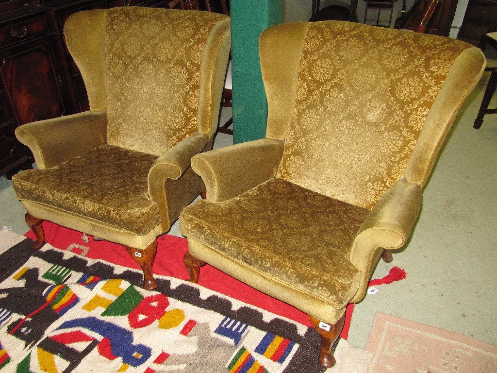 Appraisal: Pair of Parker Knoll wing armchairs