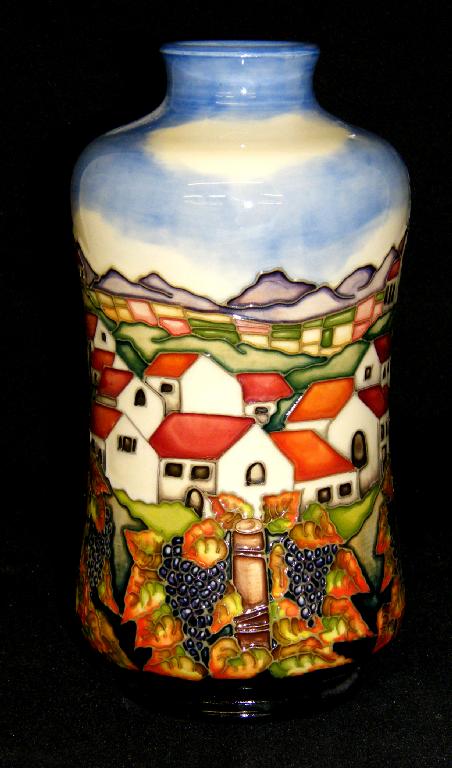 Appraisal: Moorcroft 'Andalucia' vase designed by Beverley Wilkes of waisted form