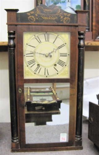 Appraisal: CONNECTICUT SHELF CLOCK Boardman Wells Bristol Conn c with time