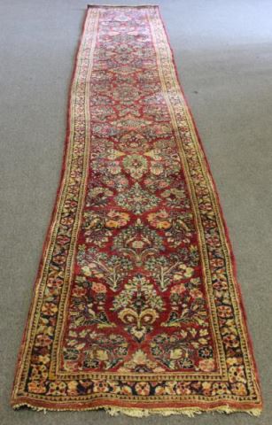 Appraisal: Unusual Vintage Sarouk Runner From a Great Neck NY estate