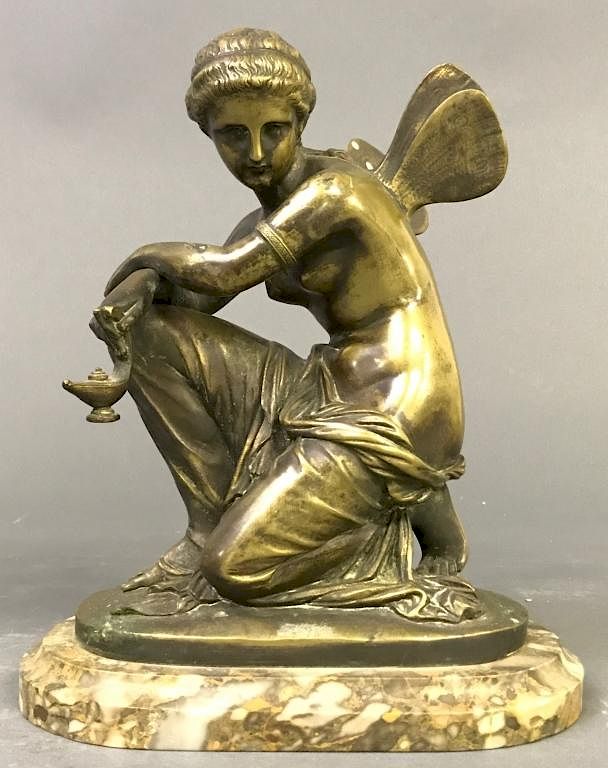 Appraisal: Eugene Laurent French - Bronze Nymph Eugene Laurent French -