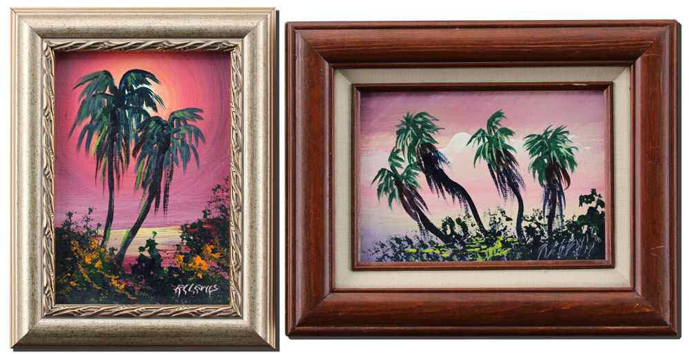 Appraisal: LEWIS Robert Lewis American th Century piece Florida Highwaymen Landscapes