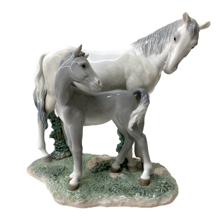 Appraisal: Lladro Large Horse Group Lladro Large Horse Group Measures inches