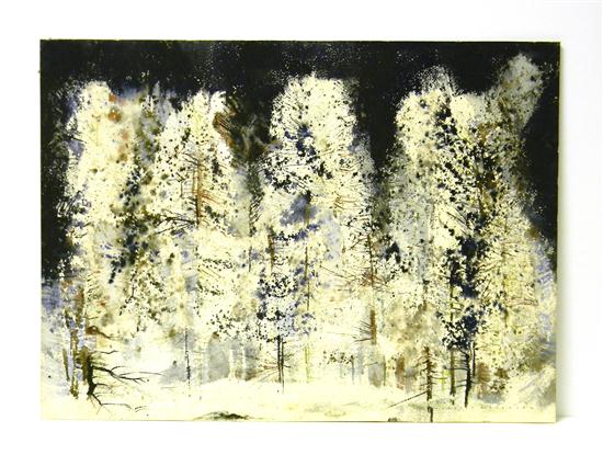 Appraisal: Vincent A Hartgen American - abstract forest scene signed LR