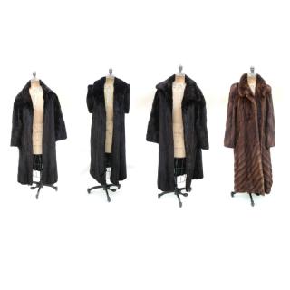 Appraisal: Ladies Mink Coats Comprising two black mink coats one brown