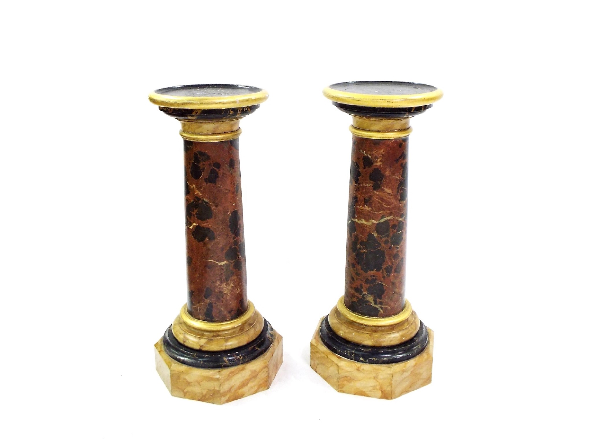 Appraisal: Pair of decorative painted wooden torcheres in the form of