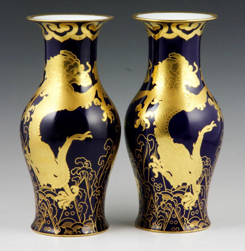 Appraisal: - th C Pair Rosenthal Porcelain Vases Pair of th