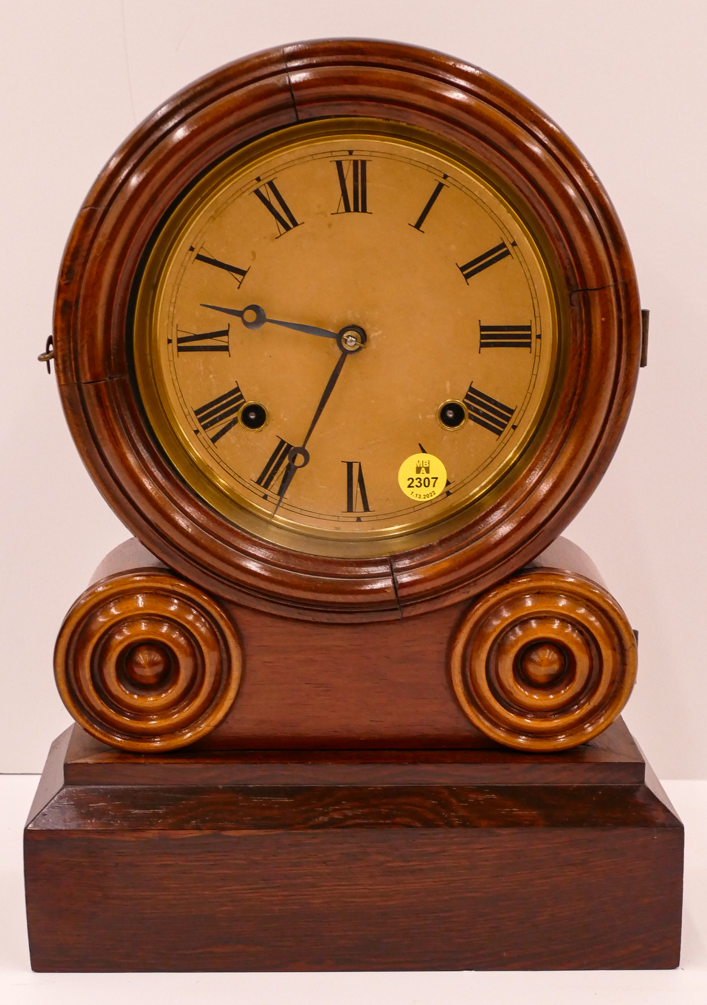 Appraisal: Antique Ingraham Rosewood Case Shelf Clock- x ''