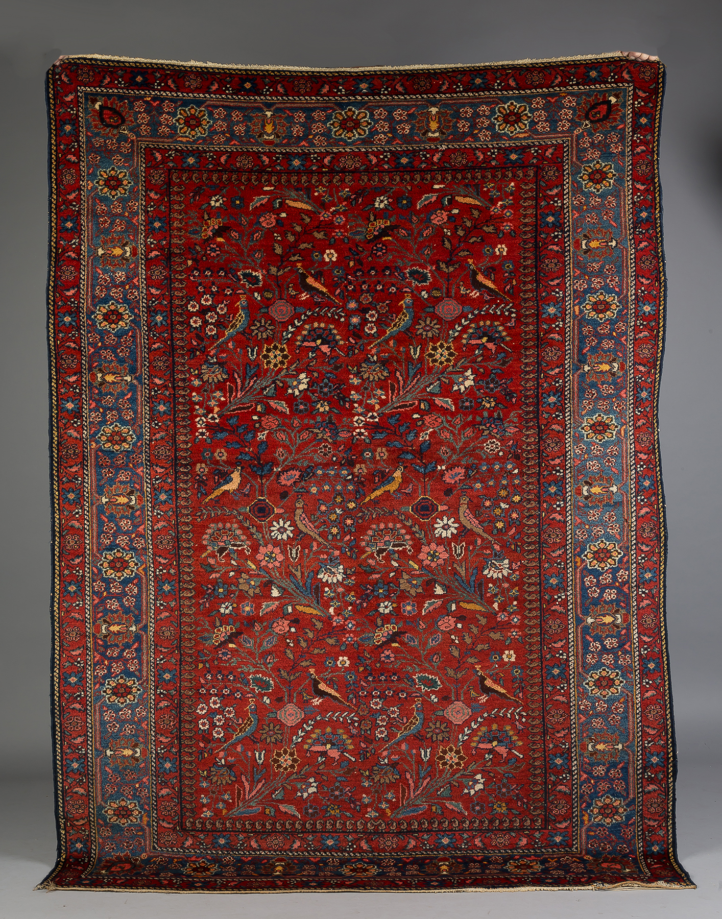 Appraisal: Hamadan Oriental Rug with Birds