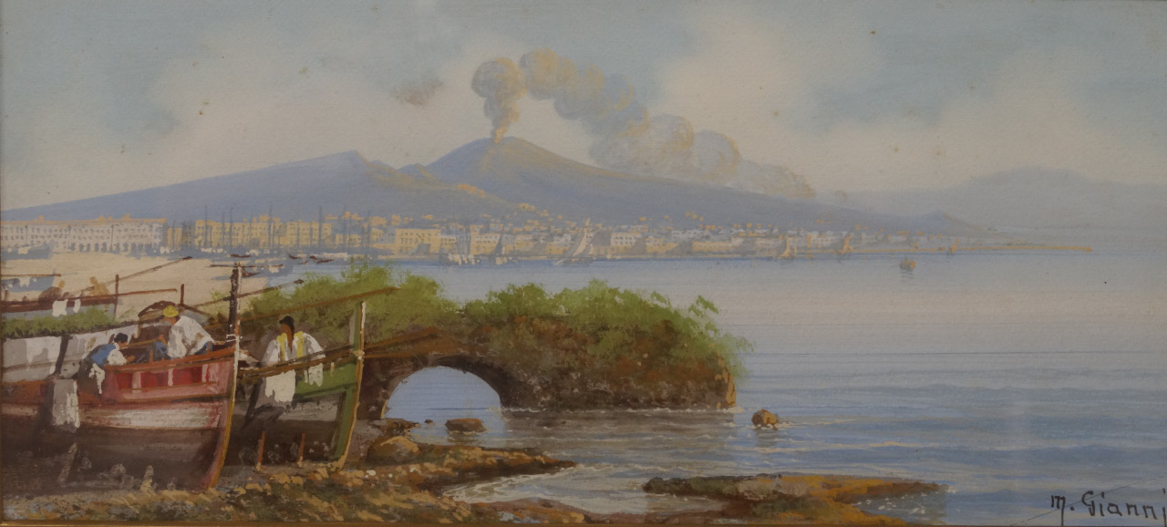 Appraisal: M Gianni Sorrento and Vesuvius a pair of coastal scenes