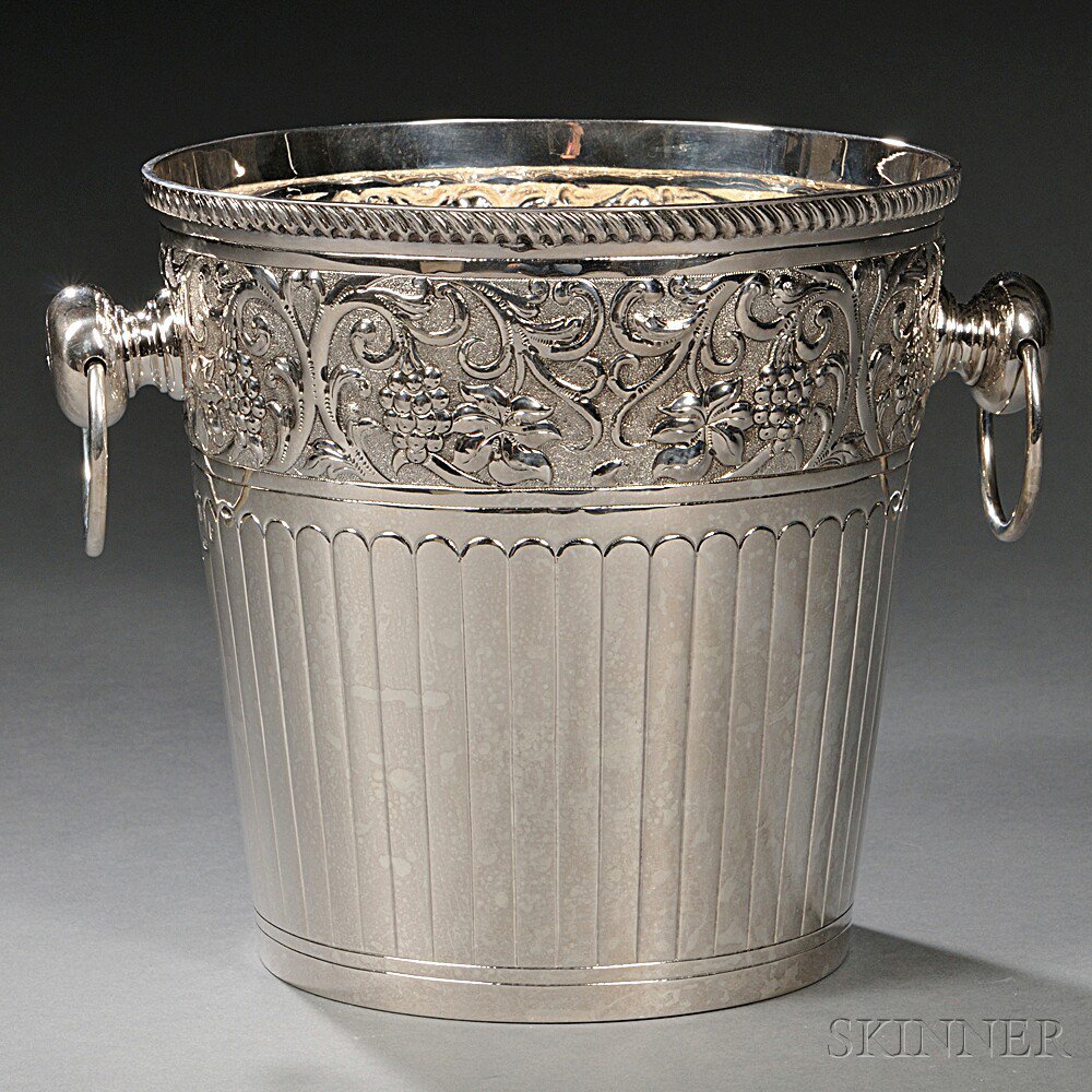 Appraisal: Elizabeth II Irish Sterling Silver Wine Cooler Dublin - Royal