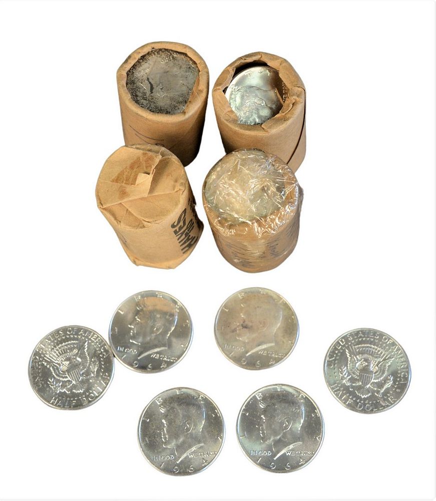 Appraisal: Coin Lot to include four rolls half dollars uncirculated Coin