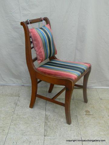 Appraisal: Vintage Mahogany Vanity or Dressing Chair - Scroll style top