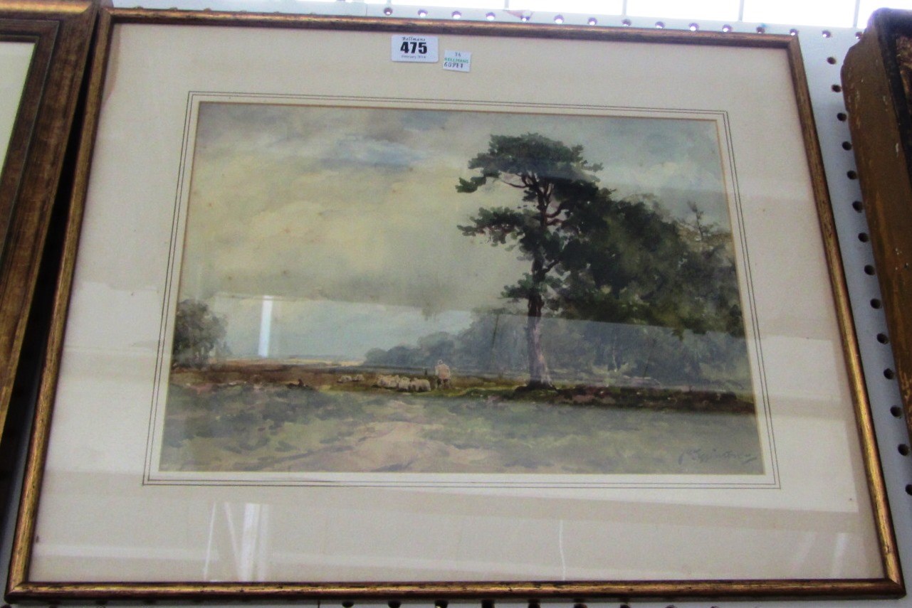 Appraisal: Wycliffe Egginton - Across the Common watercolour signed cm x