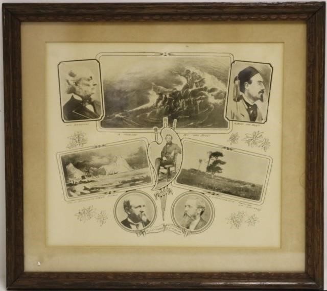 Appraisal: LITHOGRAPH DEPICTING ARTISTS WILLIAM BRADFORD ALBERT VAN BEEST AND R