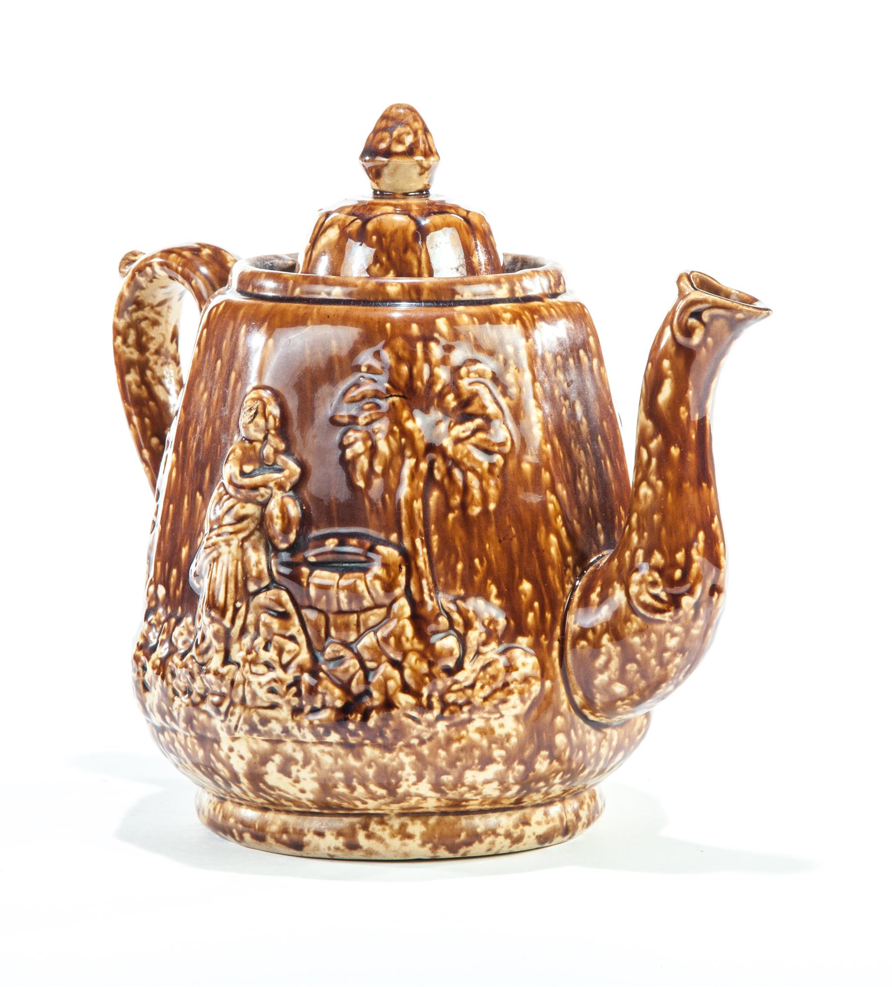 Appraisal: MARKED CROXALL CARTWRIGHT MOLDED REBECCA AT THE WELL TEAPOT East