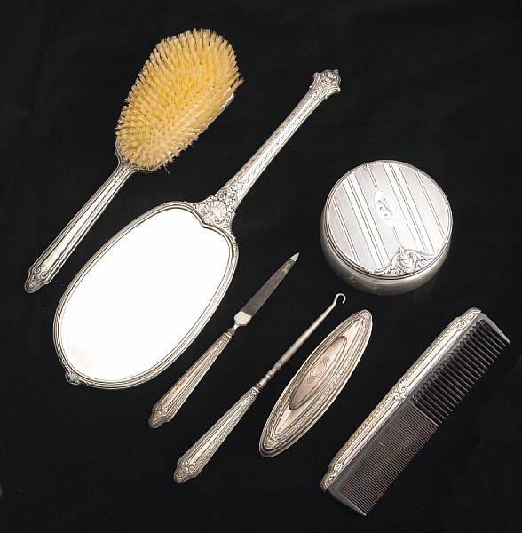 Appraisal: Property of various owners Comprising lady's set comb hair brush