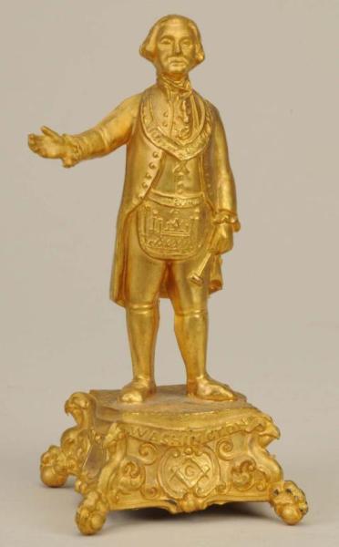 Appraisal: Commemorative George Washington Statue Description Cast brass with gold wash