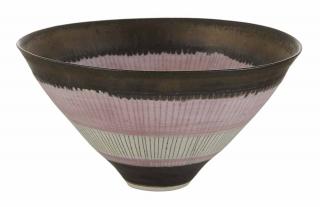 Appraisal: Rare Lucie Rie Conical Porcelain Bowl British - flares dramatically