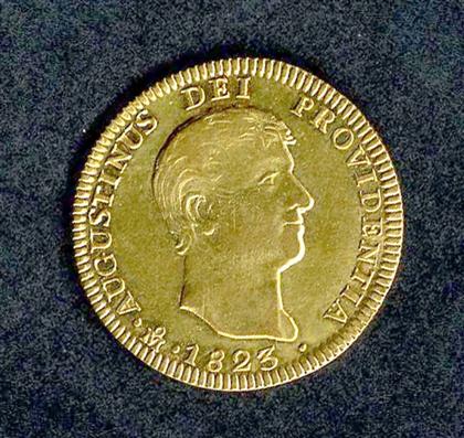 Appraisal: piece Gold Coin Mexico escudo Moderate wear esp to hair