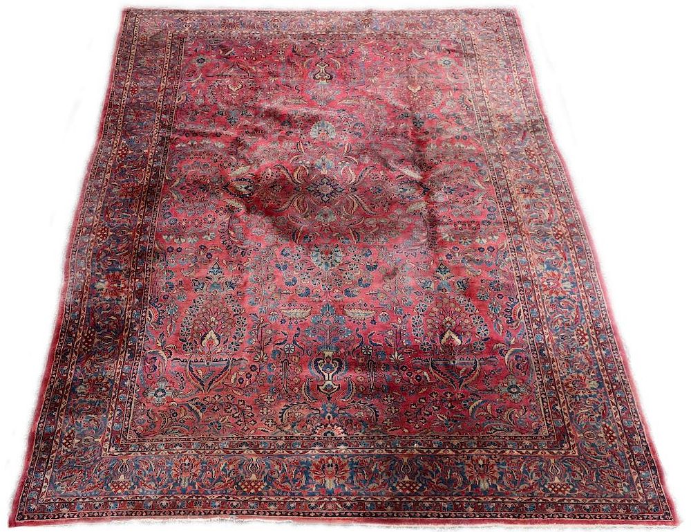 Appraisal: Room Size Sarouk Carpet Room size Sarouk carpet ' x