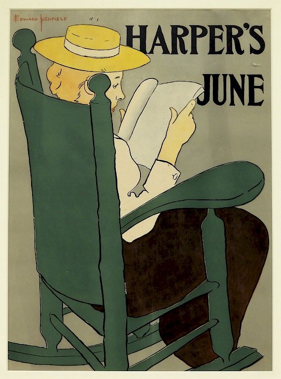 Appraisal: Edward Penfield Harper's June Art Nouveau Poster Edward Penfield New