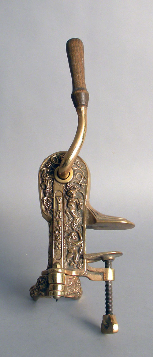 Appraisal: Brass vintner wine opener h