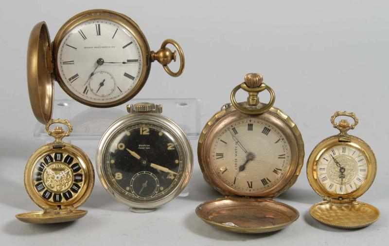 Appraisal: Lot of Pocket Watches Description Elgin Key-Wind size Westclox Viris