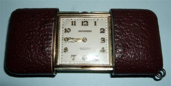 Appraisal: 's ladies slide action Movado travel purse watch with a