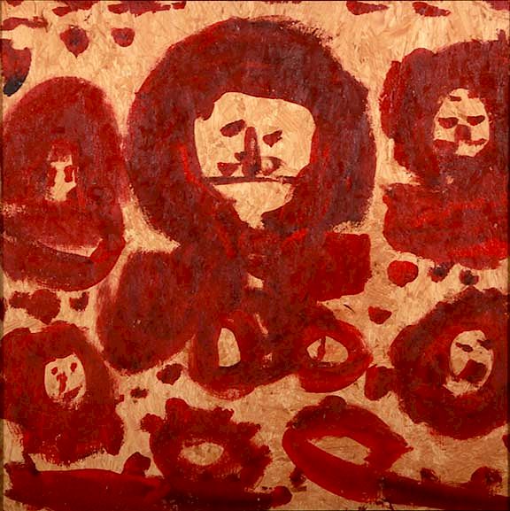 Appraisal: Outsider Art Mary T Smith Red Faces Smith Mary T