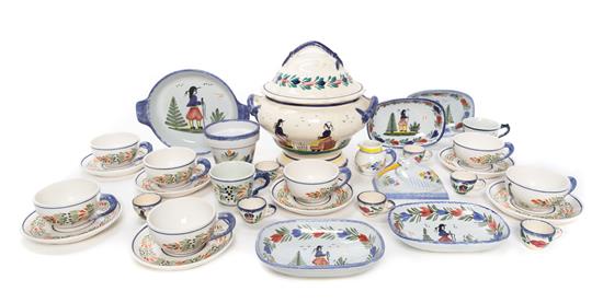 Appraisal: Sale Lot A Collection of Quimper Pottery Articles comprising a