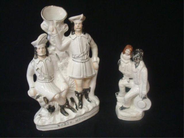 Appraisal: Staffordshire Porcelain Groupings Uncle Tom and the other Robin Hood