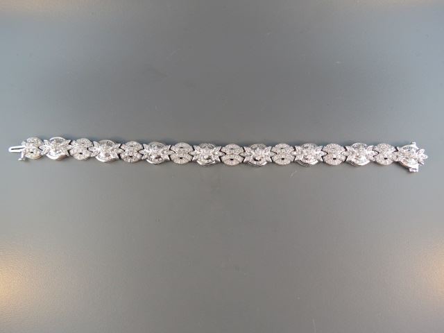 Appraisal: Diamond Bracelet round and baguette diamonds totaling carats k white